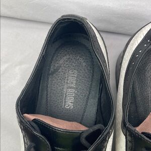 STACY ADAMS Black / White Wingtip Brogue Derby Men's Shoes Size 11 M